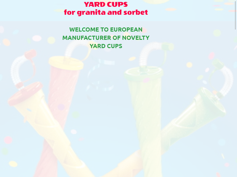 Sweet World - sprzedawca kielichów Yard Cups do sorbetów